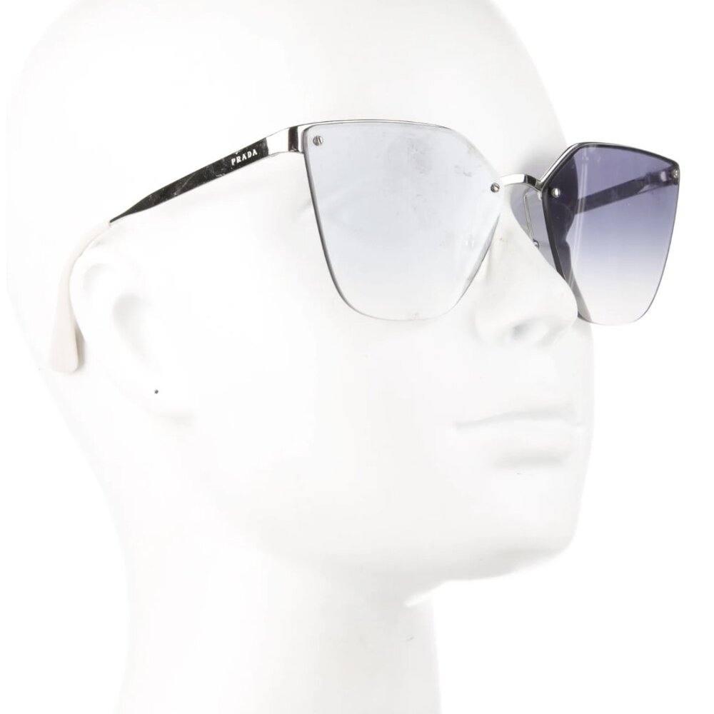 Prada Women's Blue and Silver Sunglasses